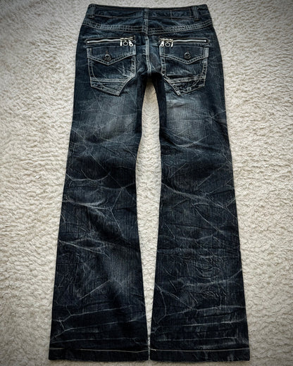 Blow By Blue Vintage Washed Flared Jeans