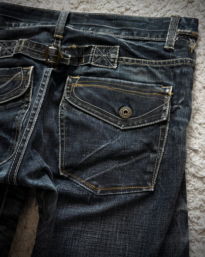 Back Number Whisker Washed Vintage Denim