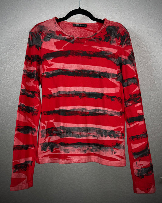 5351 Pour Les Hommes Crimson Brushed Sweater