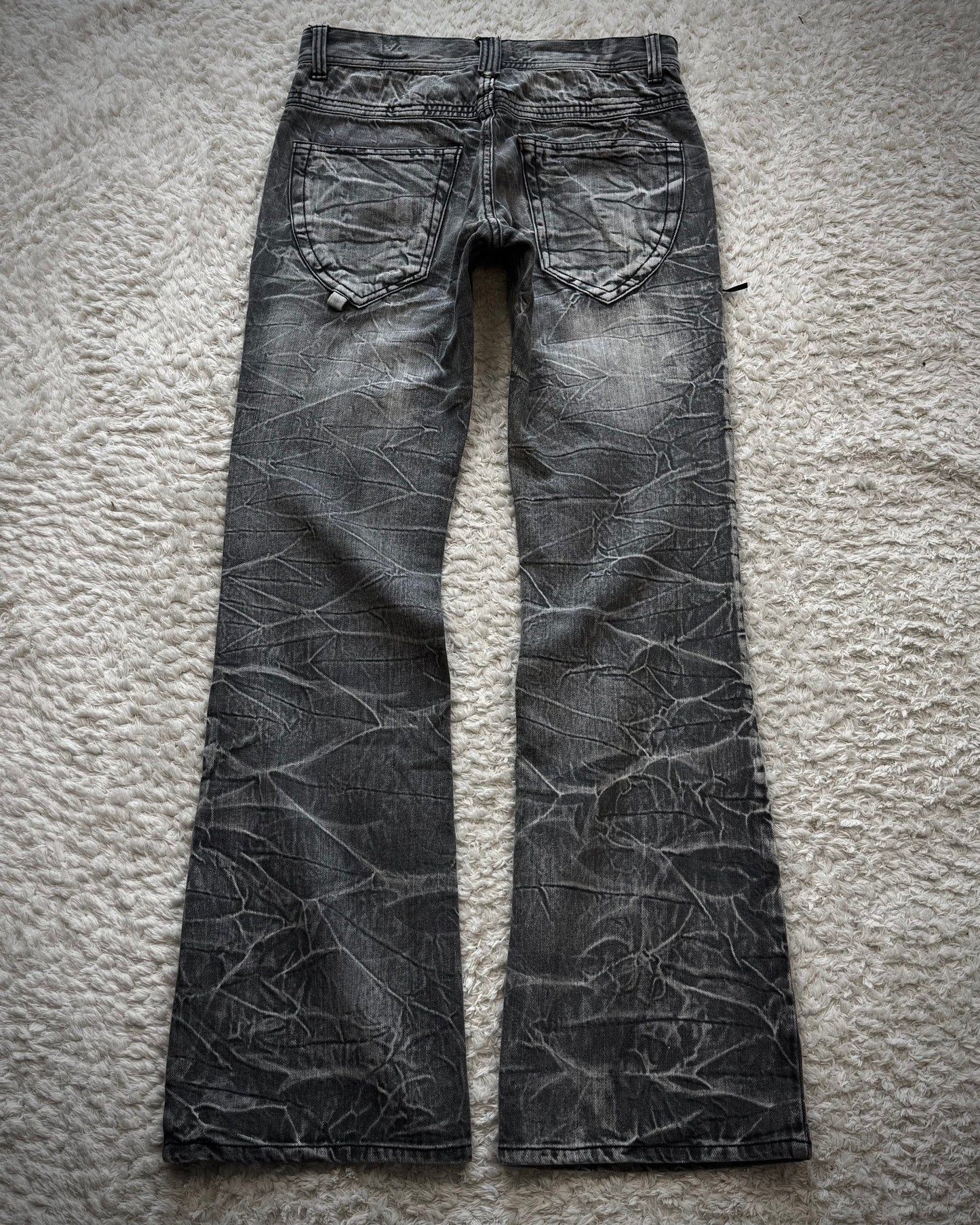 Blow By Blue Honeycomb Washed Bootcut Cargo Denim