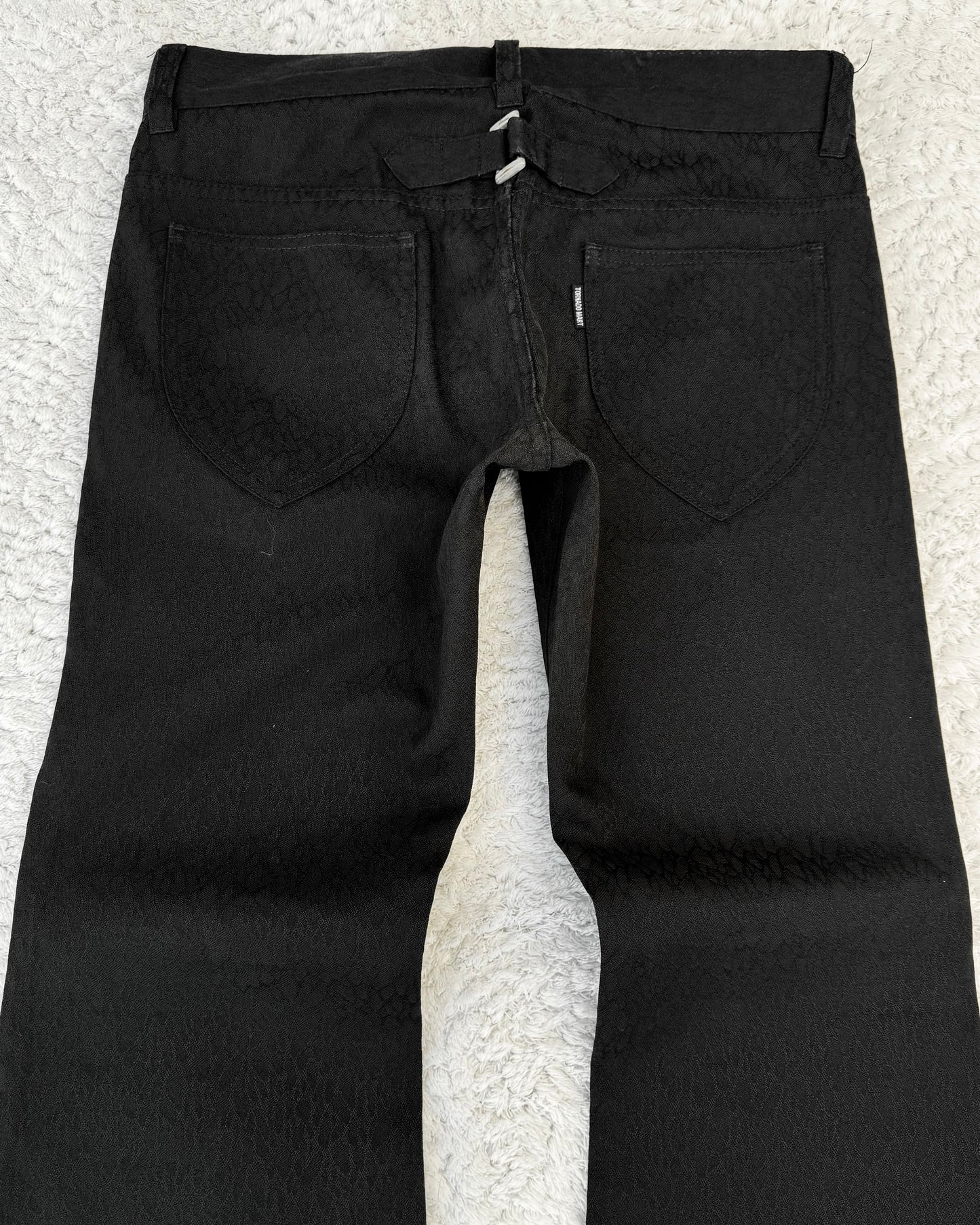 Tornado Mart Snakeskin Pattern Flared Pants