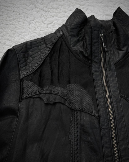 14th Addiction Scarred Leather Jacket