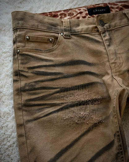 La Gate Mud Clawmarks Washed Bootcut Jeans