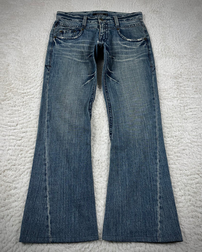 Ultimax Vintage Studded Spiral Flared Jeans