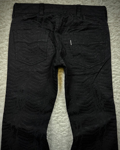 Tornado Mart Python Jacquard Flared Pants