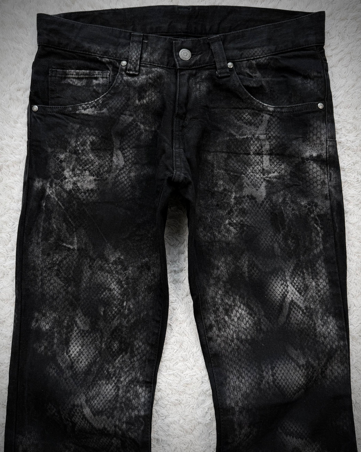 Tornado Mart Python Shadow Flared Jeans