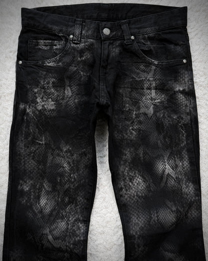 Tornado Mart Python Shadow Flared Jeans