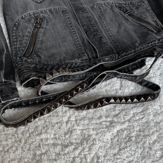 I★rish Studded Straps Denim Jacket