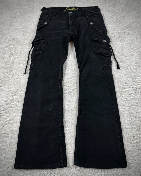 Jack Rose Zipper Flared Cargo Pants