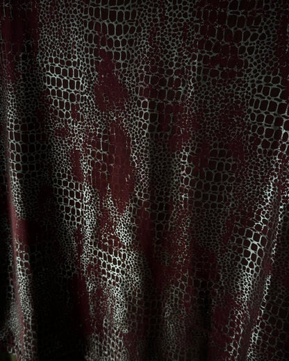 Tornado Mart Bordeaux Silver Snakeskin Pattern T-Shirt