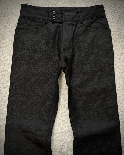 Morgan Homme Ornate Jacquard Woven Flared Dress Pants