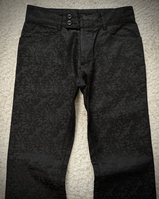 Morgan Homme Ornate Jacquard Woven Flared Dress Pants
