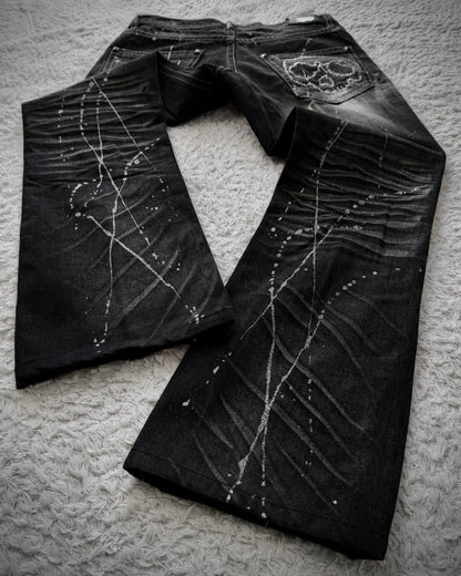 Semantic Design Silver Splatter Clawmarks Bootcut Jeans