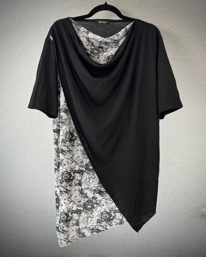 Xfrm Double Layered Floral Drape T-Shirt