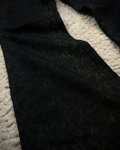Tornado Mart Python Pattern Flared Pants