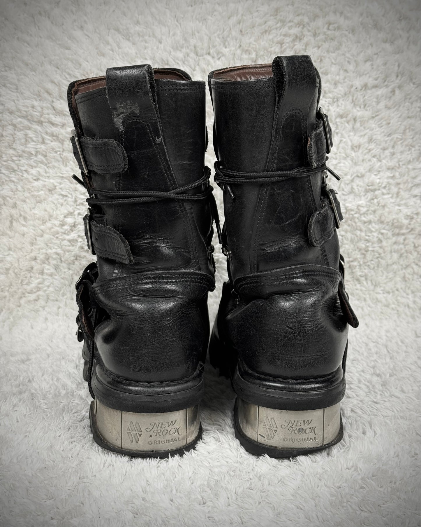 New Rock Steel Heel Platform Boots