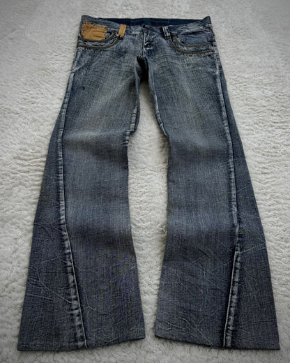 Tornado Mart Decorated Spiral Flared Jeans
