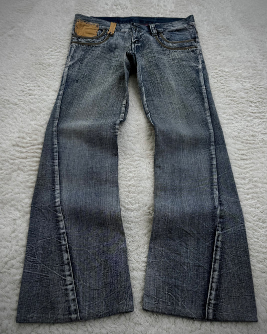 Tornado Mart Decorated Spiral Flared Jeans