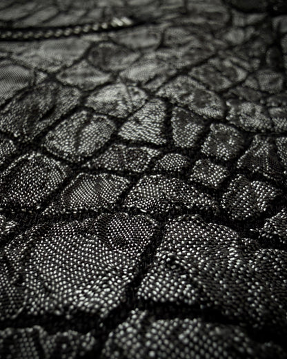 Tornado Mart Crocodile Woven Double Zip Jacket