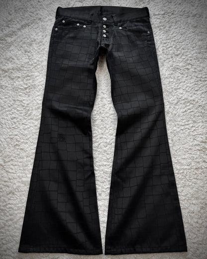 Tornado Mart Crocodile Woven Flared Dress Pants