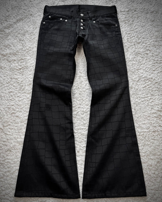 Tornado Mart Crocodile Woven Flared Dress Pants