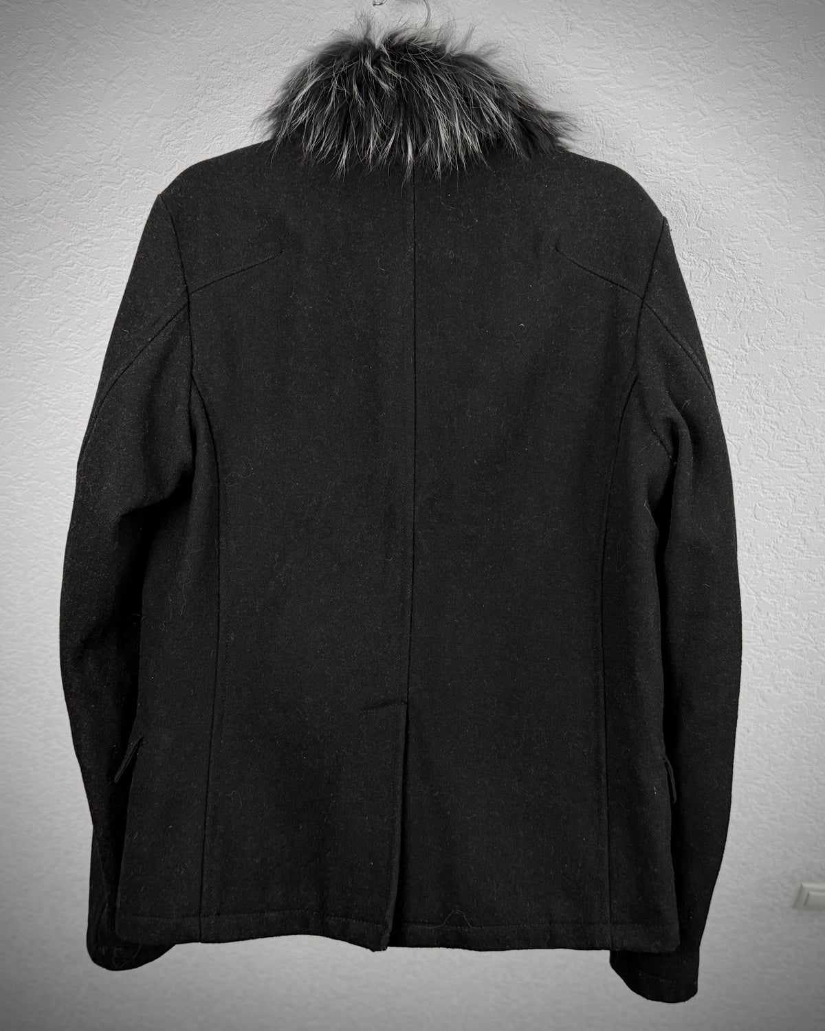 Fuga Raccoon Fur Napoleon Wool Jacket
