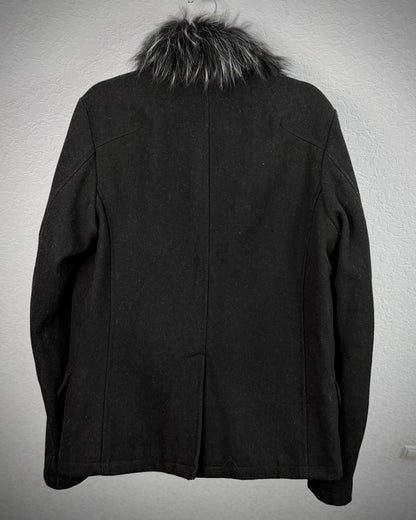 Fuga Raccoon Fur Napoleon Wool Jacket