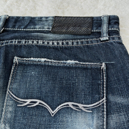 Fuga Pierced Distressed Flared Jeans