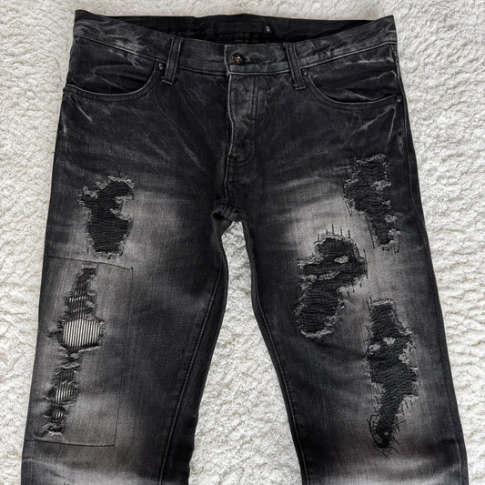Fuga Repaired Distressing Bootcut Jeans