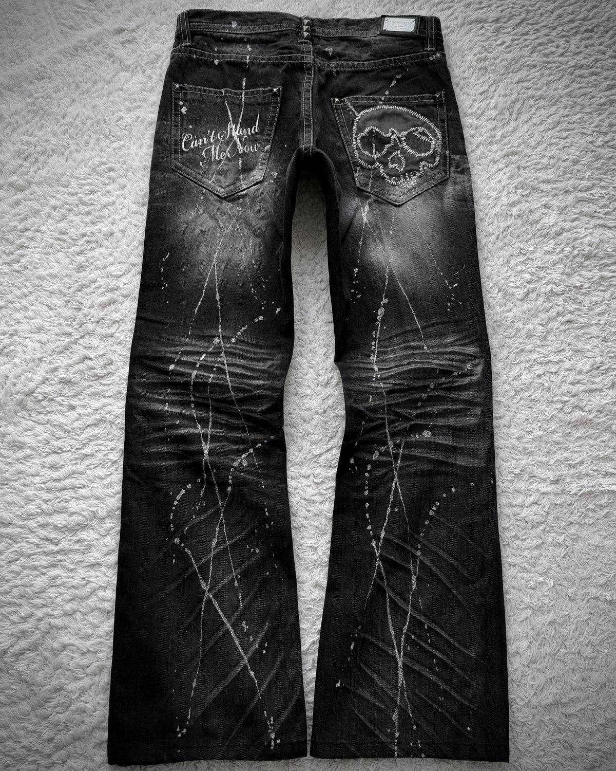 Semantic Design Silver Splatter Clawmarks Bootcut Jeans