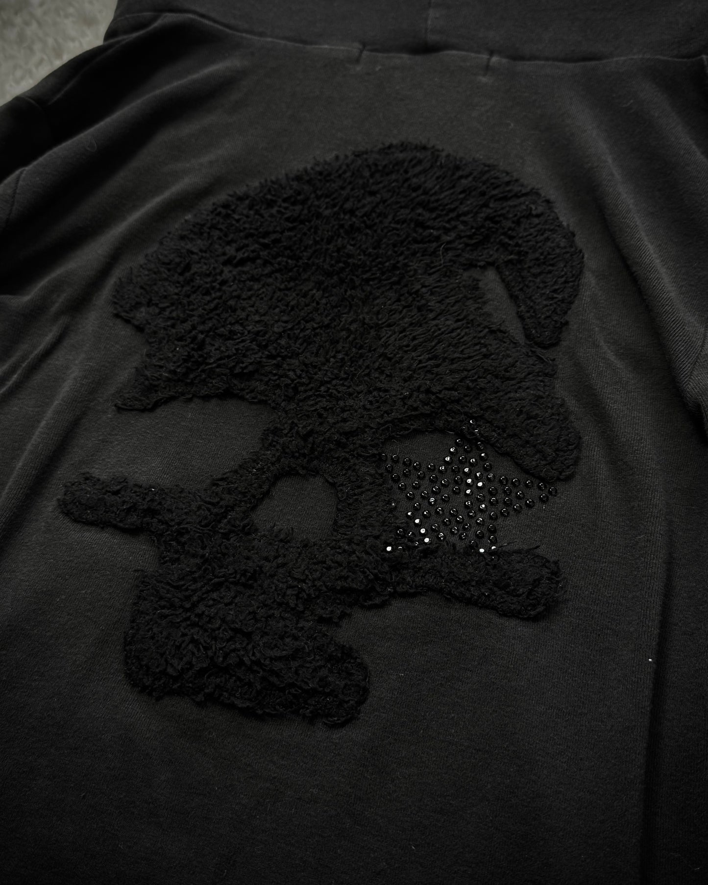 Heaven & Earth Pierced Distressing Skull Hoodie
