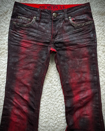 Sky Bombers Blood Waxed Whiskered Flared Jeans