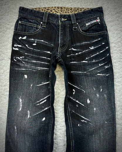 Nicole Club Clawmarks Coated Bootcut Jeans