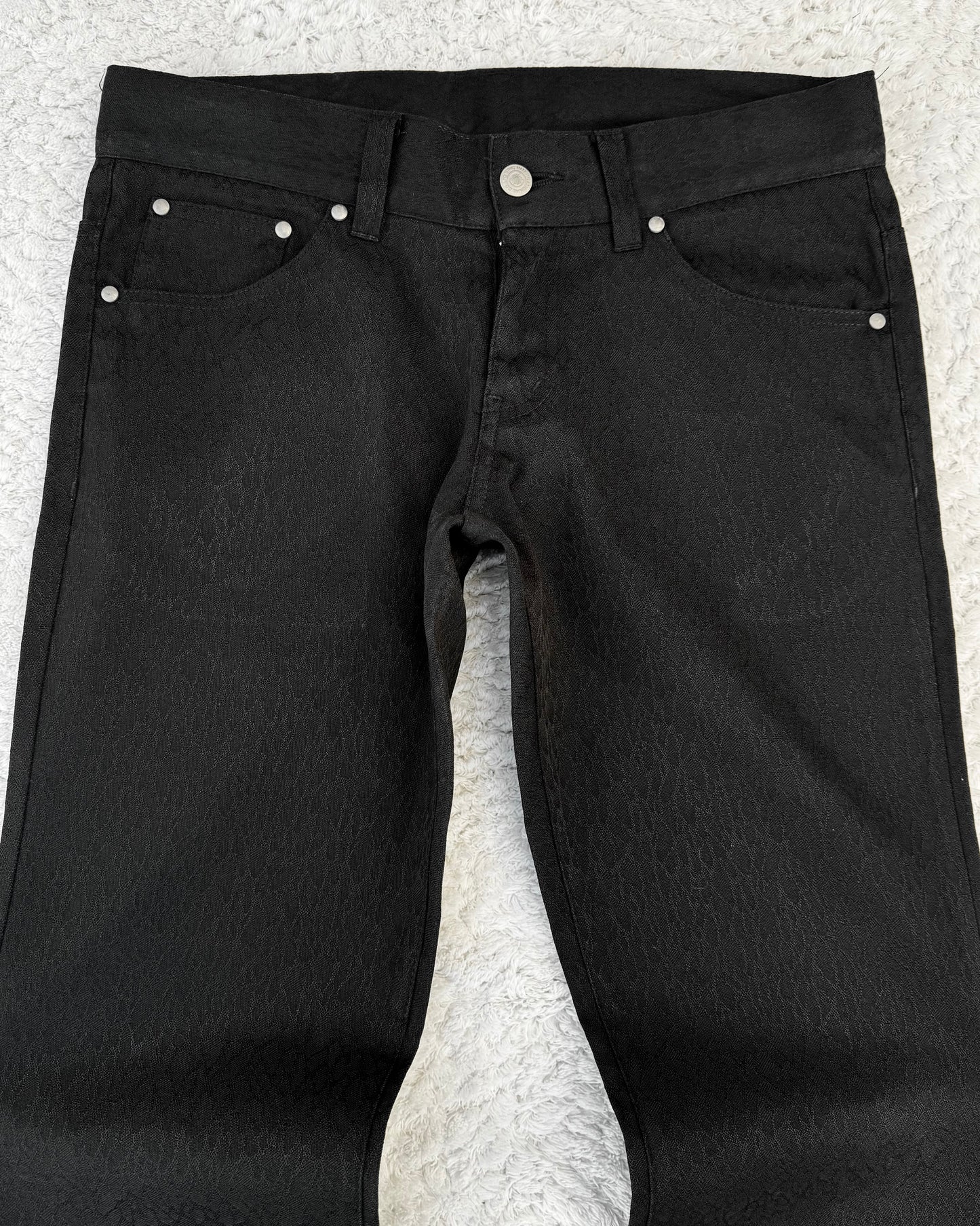 Tornado Mart Snakeskin Pattern Flared Pants