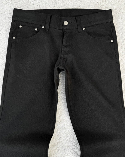 Tornado Mart Snakeskin Pattern Flared Pants