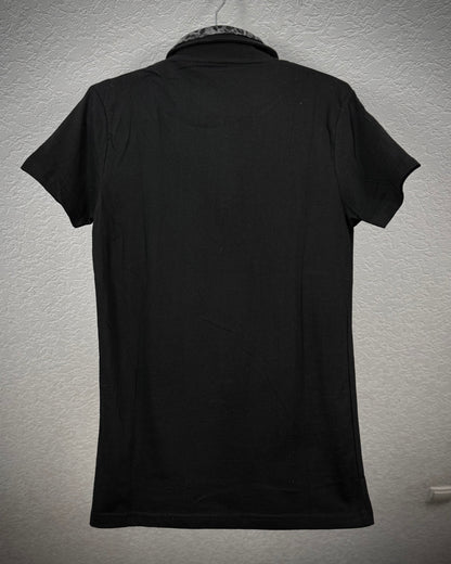 Leopard Poem Luster Double Layered Polo Shirt