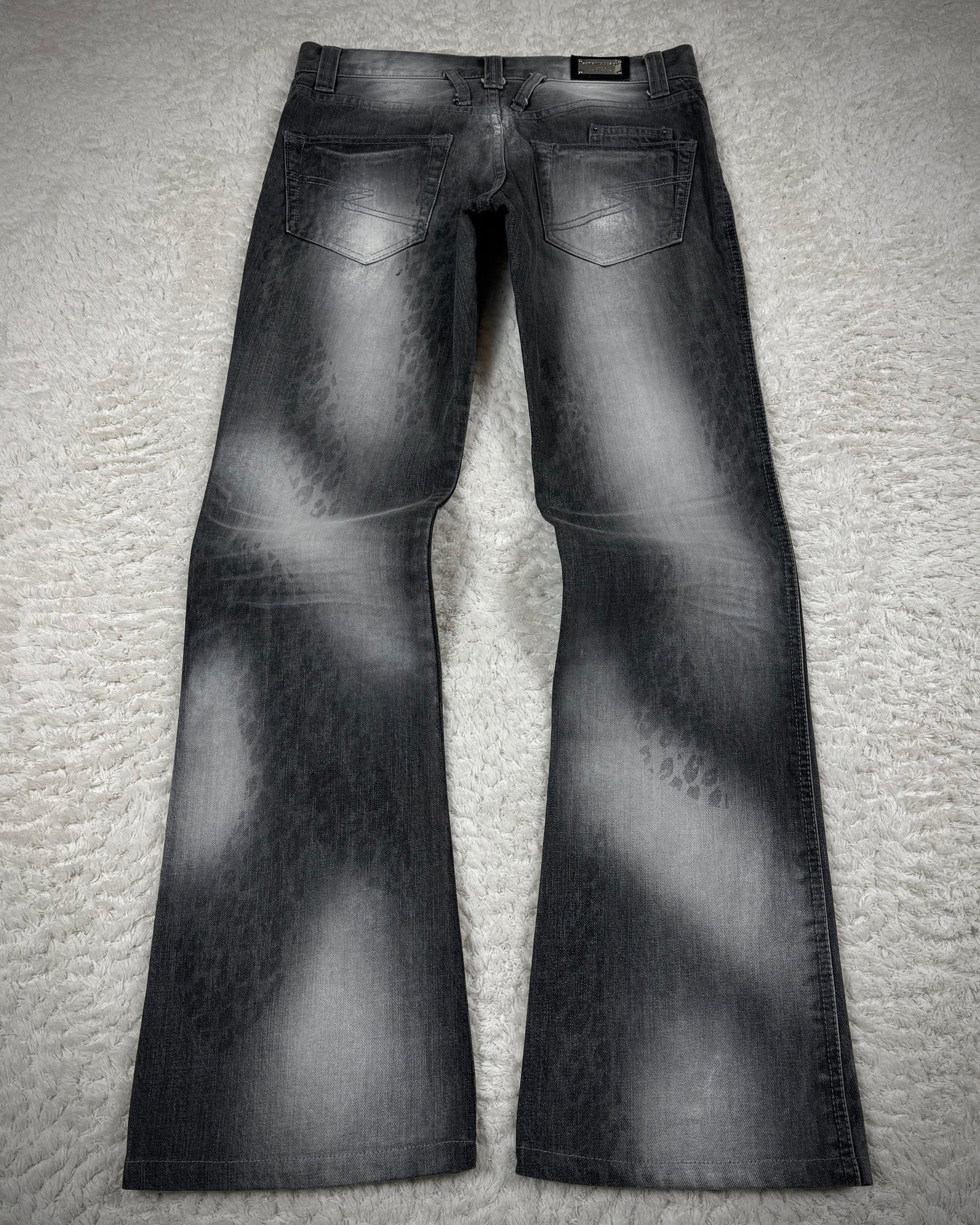 Semantic Design Leopard Imprint Bootcut Jeans