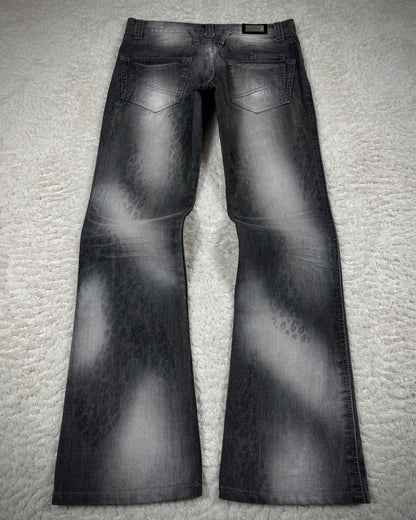 Semantic Design Leopard Imprint Bootcut Jeans