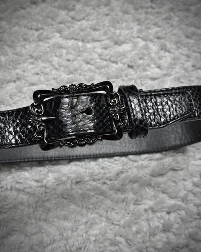 Diavlo Python Victorian Buckle Belt