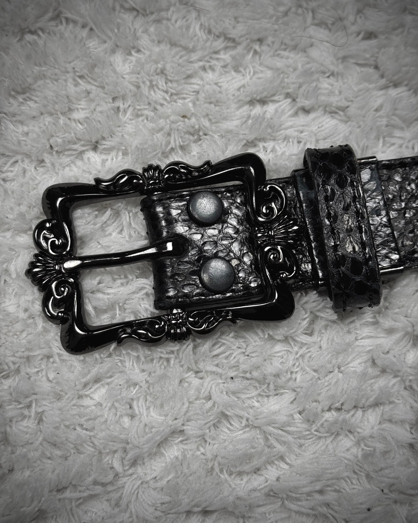 Diavlo Python Victorian Buckle Belt