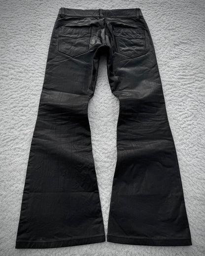 Tornado Mart Cowhide Leather Flared Pants