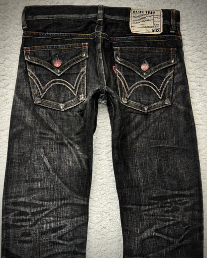 Edwin Clawmarks Washed Flared Jeans