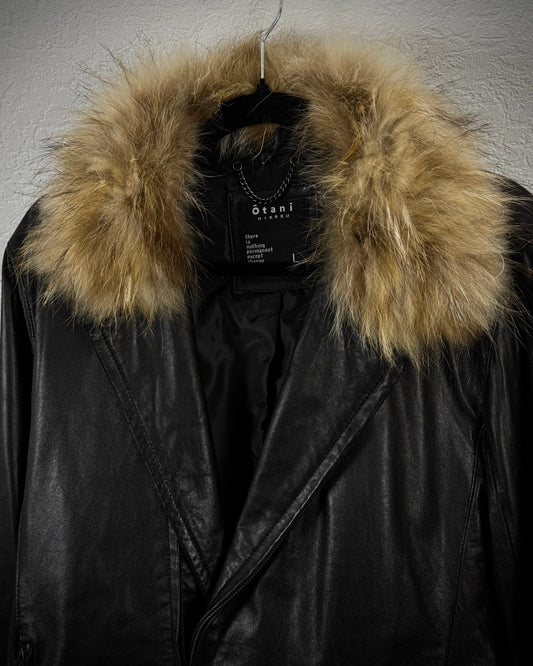 Otani Hikaku Fur Collar Leather Jacket