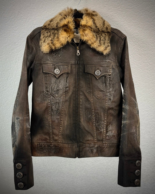 Led Rechwe “Arizona” Crack Waxed Fur Jacket