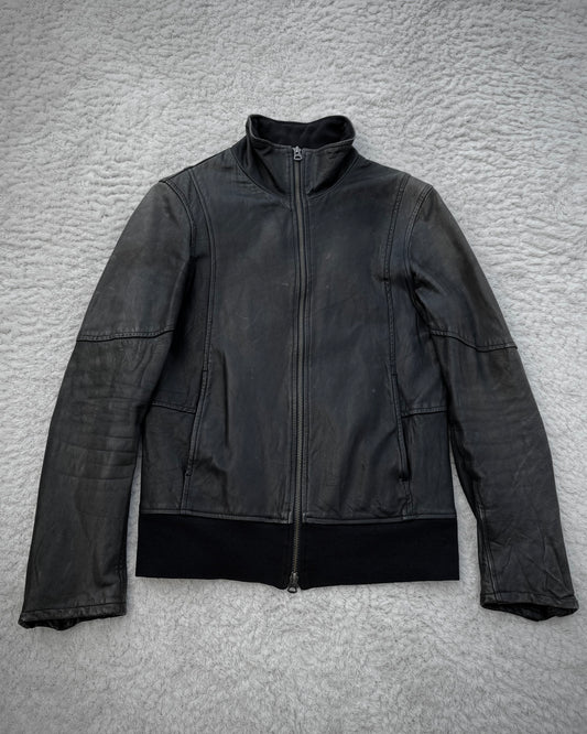 Shama Textured Cowhide Leather Jacket