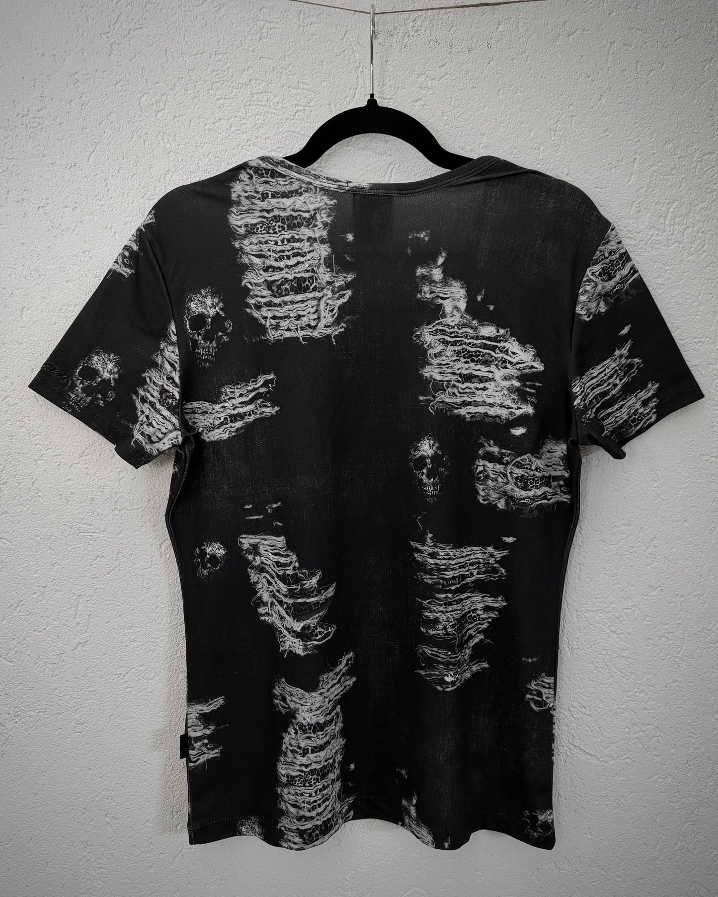 Roen Skulls & Leopard Pattern T-Shirt