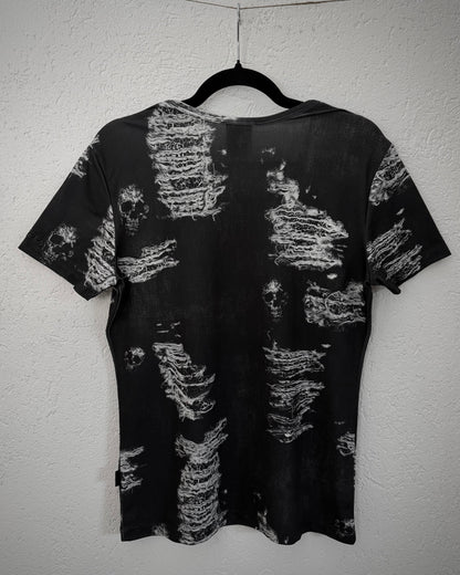 Roen Skulls & Leopard Pattern T-Shirt