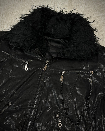 Midas Stingray Waxed Chained Fur Bono Jacket