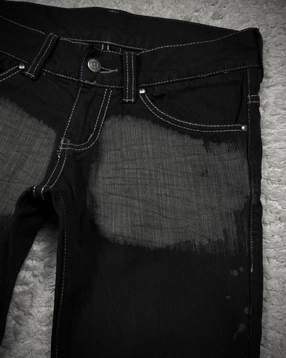 Tornado Mart Smoked Charcoal Washed Flared Jeans