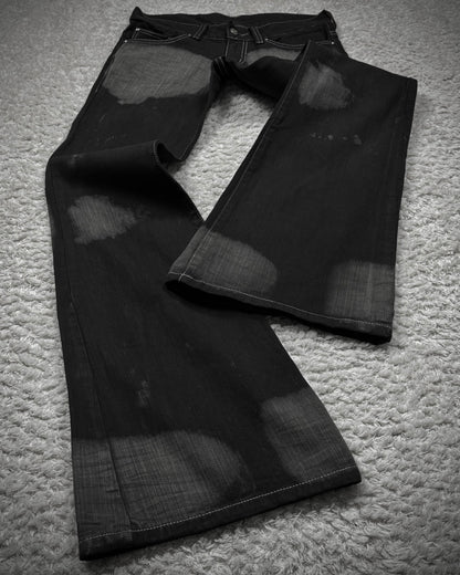 Tornado Mart Smoked Charcoal Washed Flared Jeans